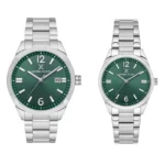 Daniel Klein Green Dial Couple Watch