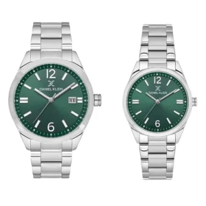 Daniel Klein Green Dial Couple Watch