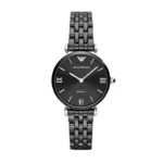 Emporio Armani Black Ladies Watch