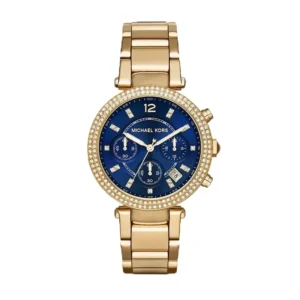 Michael Kors Gold Blue Dial Watch